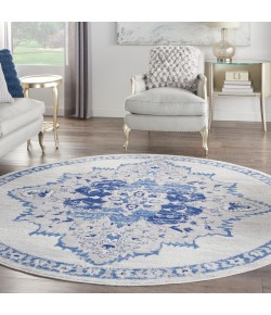 Nourison Whimsicle - Whs14 Ivory Blue Area Rug 8 ft. X Round
