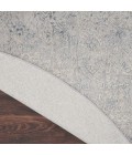 Rustic Textures Area Rug Nourison Rustic Textures Area Rug RUS09 Ivory/Light Blue 5'3" Round