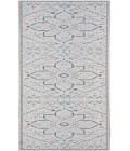 Nicole Curtis Machine Washable Series 1 Ivory Blue SR110 2 ft. 2 in. X 10 ft. Rectangle Rug