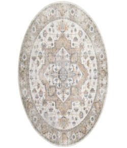 Nourison Astra Machine Washable Silver Grey ASW12 7 ft. 10 in. Round Rug