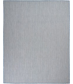Nourison Courtyard - Cou01 Ivory Blue Area Rug 10 ft. X 14 ft. Rectangle