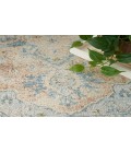 Nourison Astra Machine Washable Beige Blue ASW12 4 ft. X 6 ft. Rectangle Rug