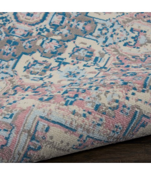 Nourison Grafix Round Area Rug GRF14-Ivory/Pink