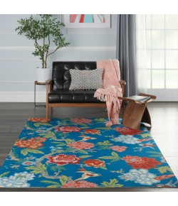 Nourison Wav01/Sun & Shade - Snd82 Blue Multicolor Area Rug 4 ft. 3 X 6 ft. 3 Rectangle