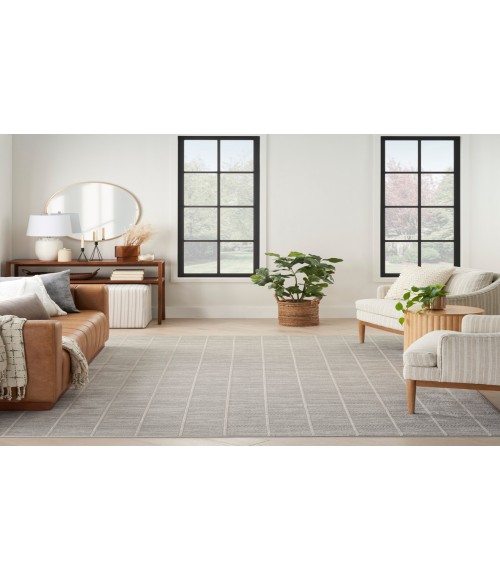 Nourison Serenity Home Light Grey SRH05 5 ft. 3 in. X 7 ft. 3 in. Rectangle Rug