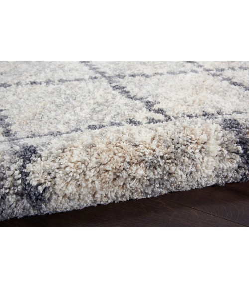 Nourison Scandinavian Shag Silver Grey SCN01 7 ft. 10 in. X 10 ft. 6 in. Rect. Rug