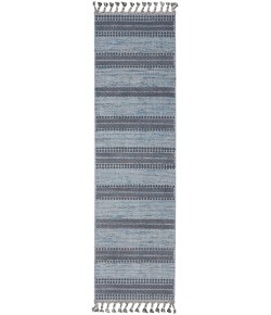 Nourison Asilah - Asi02 Light Blue Charcoal Area Rug 2 ft. 2 in. X 8 ft. 2 in. Runner