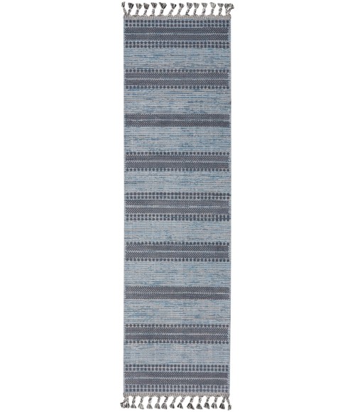 Nourison Asilah Area Rug ASI02 Light/Blue/Charcoal 2'2" x 8'2"