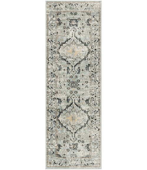 Nourison Home Washable Decor Blue Taupe WSD12 2 ft. X 6 ft. Rectangle Rug