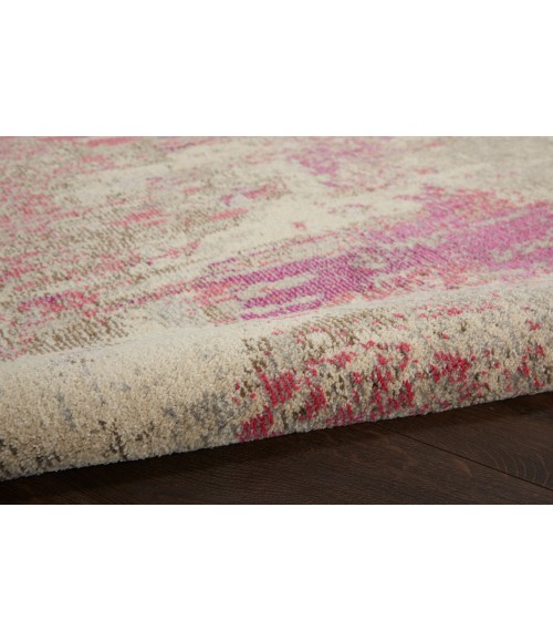 Nourison Celestial Round Area Rug CES02-Ivory/Pink