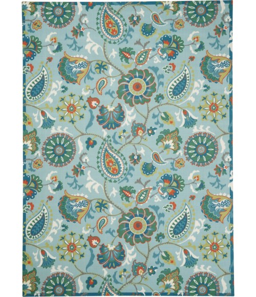 Nourison SUN N' SHADE Area Rug Waverly Sun N' Shade Area Rug SND73-Light Blue