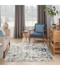 Nourison Quarry Beige Blue Rust QUA01 4 ft. X 6 ft. Rect. Rug