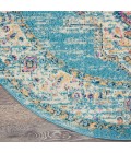 Nourison Passion Round Area Rug PSN03-Light Blue