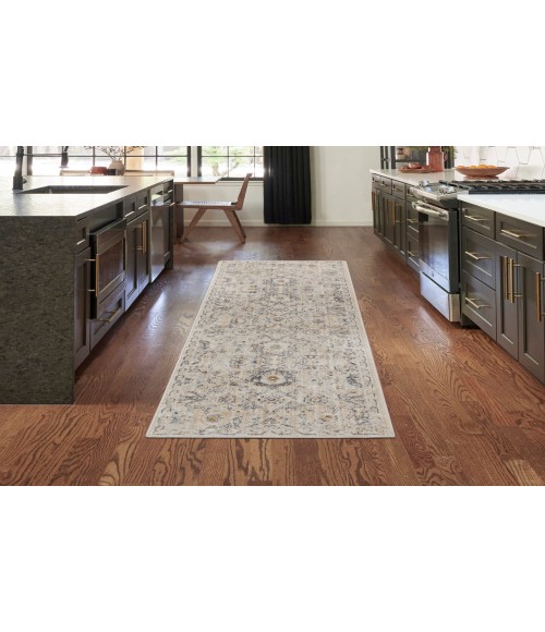 Nourison Oushak Home Cream OUS01 2 ft. 3 in. X 7 ft. 6 in. Rectangle Rug