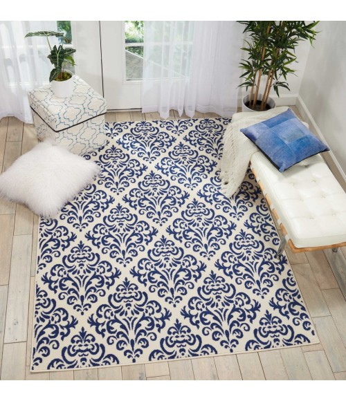 Nourison Grafix Area Rug GRF06-White/Blue