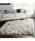 Nourison Oslo Shag Grey/Ivory OSL02 5 ft. X 8 ft. Rect. Rug