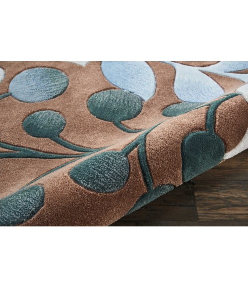 Nourison CONTOUR Area Rug Nourison Contour Round Area Rug CON02-Mocha