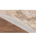 Nourison Astra Machine Washable Beige ASW13 5 ft. 3 in. Round Rug
