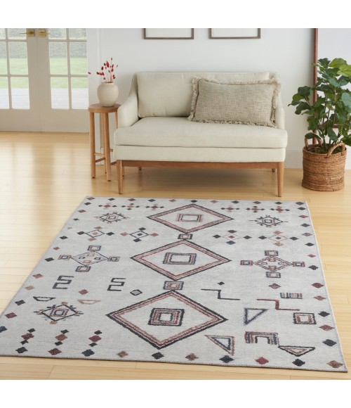Nicole Curtis Machine Washable Series 1 Area Rug SR108 Ivory/Multi