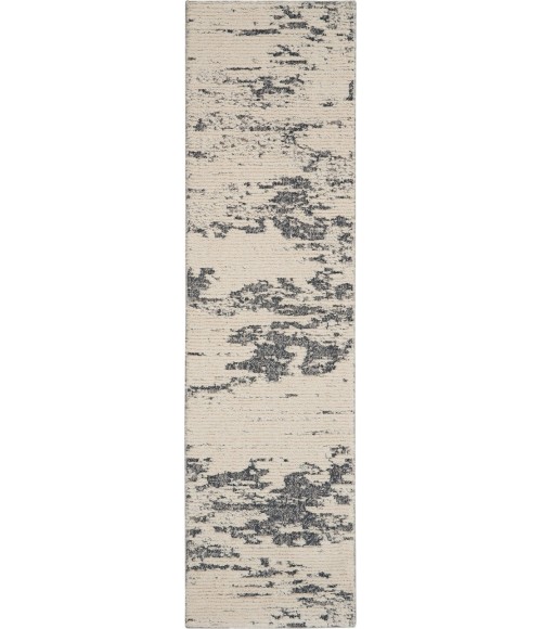 Nourison TEXTURED CONTEMPORARY Area Rug Nourison Textured Contemporary Runner Area Rug TEC03-Ivory Blue