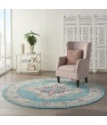 Nourison Passion Round Area Rug PSN03-Light Blue