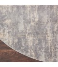 Nourison Rustic Textures Area Rug RUS01 Ivory/Silver 7'10" Round