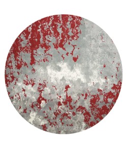 Nourison Twilight - Twi21 Grey Red Area Rug 8 ft. Round