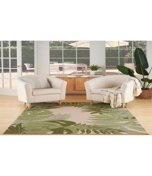 Nourison Aloha Ivory Green ALH40 3 ft. 6 in. X 5 ft. 6 in. Rectangle Rug