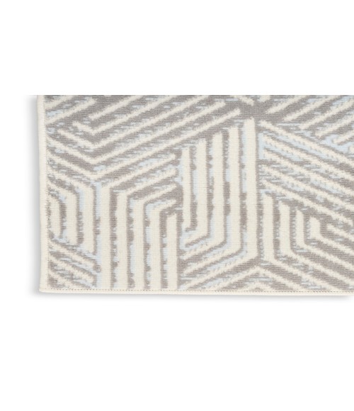 Nourison Grafix Grey GRF39 5 ft. 3 in. X 7 ft. 3 in. Rectangle Rug