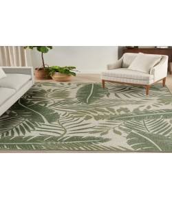 Nourison Home Garden Oasis GOA02 Ivory Green 9 ft. X 12 ft. Area Rug
