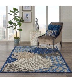 Nourison Aloha - Alh05 Blue Multicolor Area Rug 6 ft. X 9 ft. Rectangle