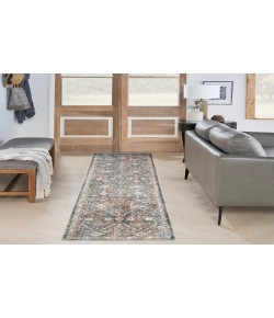Nourison Astra Machine Washable Ivory Multicolor ASW16 2 ft. X 6 ft. Rectangle Rug