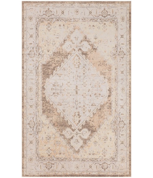 Nourison Astra Machine Washable Beige ASW11 5 ft. 3 in. X 7 ft. Rectangle Rug