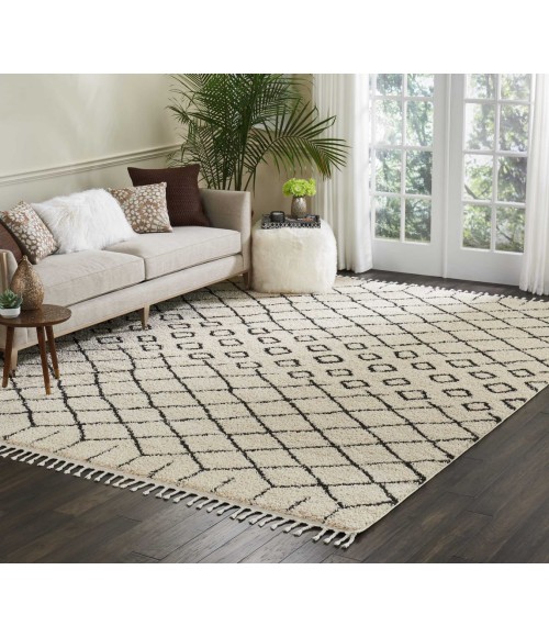 Nourison Moroccan Shag Area Rug MRS01-Cream