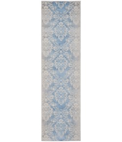 Nourison Elation - Etn03 Ivory Blue Area Rug 2 ft. 3 X 7 ft. 6 Rectangle