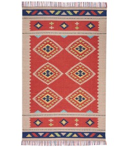 Nourison Baja - Baj02 Red Beige Area Rug 5 ft. X 7 ft. Rectangle