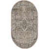 Nourison Concerto Beige Grey CNC05 3 ft. X 5 ft. Oval Rug
