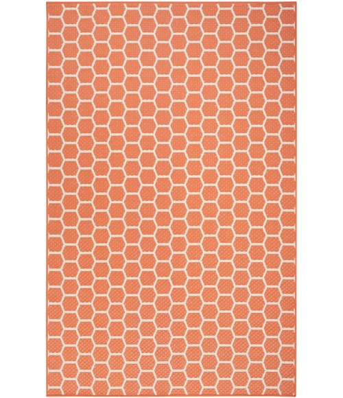 Nourison Reversible Indoor Outdoor Coral RVB01 6 ft. X 9 ft. Rect. Rug