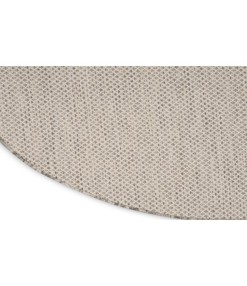 Nourison Courtyard Ivory Silver COU01 6 ft. X 9 ft. Oval Rug