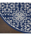Nourison Jubilant Round Area Rug JUB06-Navy/Ivory