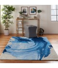 Nourison Symmetry Area Rug SMM01-Blue/Ivory