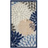 Nourison Aloha - Alh05 Blue Multicolor Area Rug 3 ft. X 5 ft. Rectangle