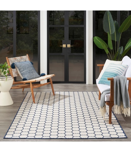 Nourison Twist Reversible Navy TWS01 4 ft. X 6 ft. Rect. Rug