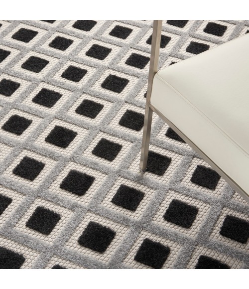 Nourison Aloha Indoor/Outdoor Area Rug ALH26-Black White