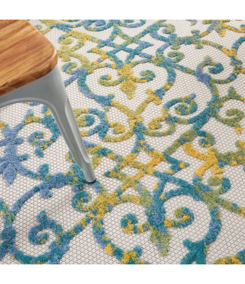 Nourison Aloha Indoor/Outdoor Area Rug ALH21-Ivory Blue