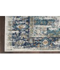 Nourison Passion Ivory/Grey/Blue PSN03 2 ft. 2 in. X 10 ft. Rectangle Rug