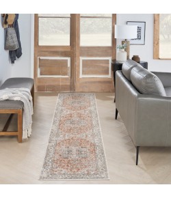 Nourison Astra Washables - Asw12 Gold Multicolor Area Rug 2 ft. 2 in. X 12 ft. Runner
