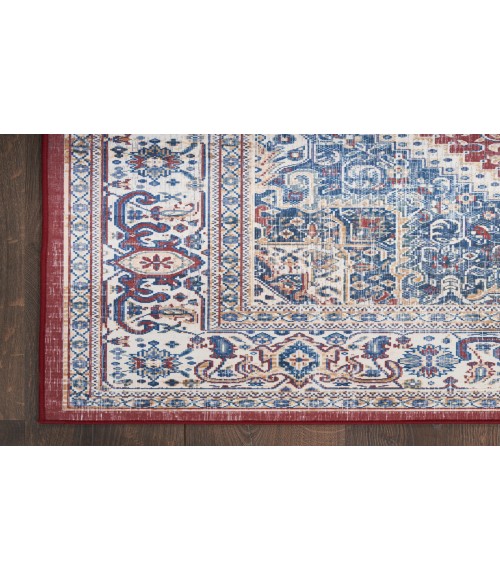 Nourison Vintage Home Red Blue VNH01 5 ft. X 7 ft. Rectangle Rug