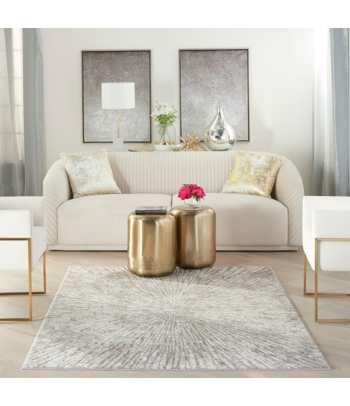 Metallic Area Rug Inspire Me! Home Décor Metallic Area Rug MTL01 Grey Mocha 5'3" x 7'3"