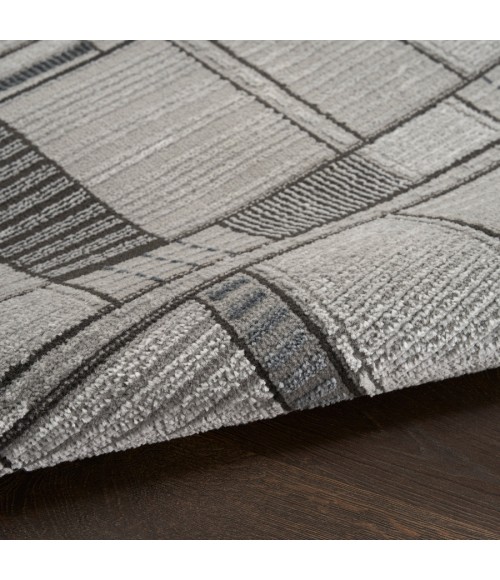 Nourison Home Nordic Black Grey NRC04 2 ft. X 6 ft. Rectangle Rug